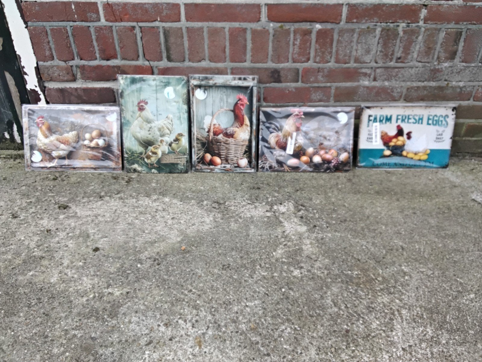 Diverse blikken platen., Metaal, Decoratieobject, Klassiek, Ophalen of Verzenden
