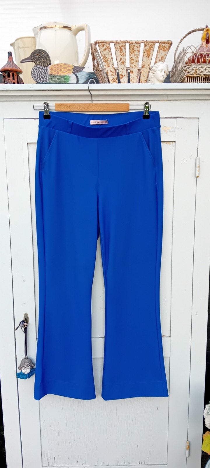 Studio Anneloes broek flared m, Ophalen of Verzenden, Zo goed als nieuw, Blauw, Lang