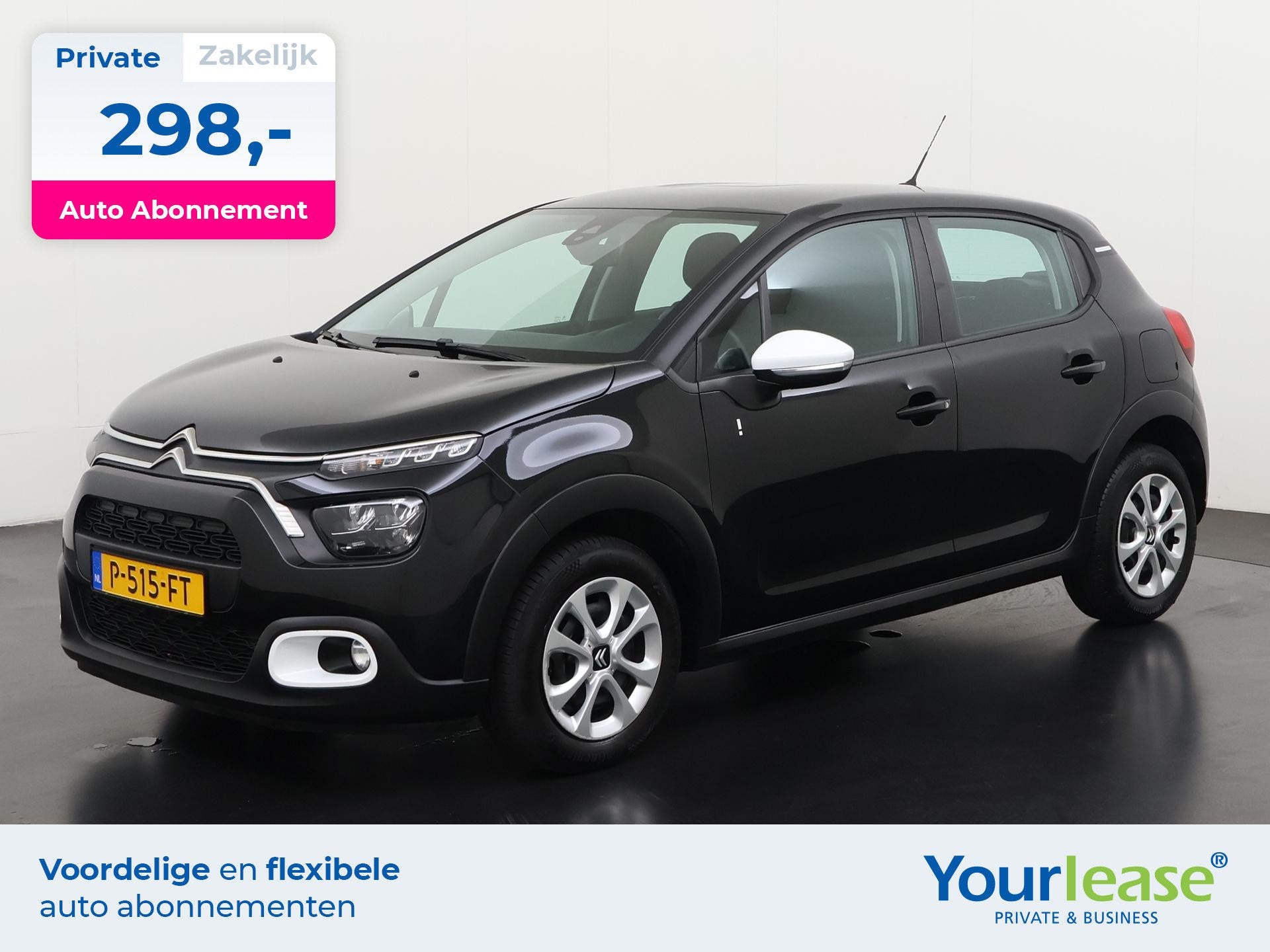 Citroen C3 1.2 PureTech You | All-in 298,- Private Lease | D, Stof, Gebruikt, Euro 6, 1199 cc
