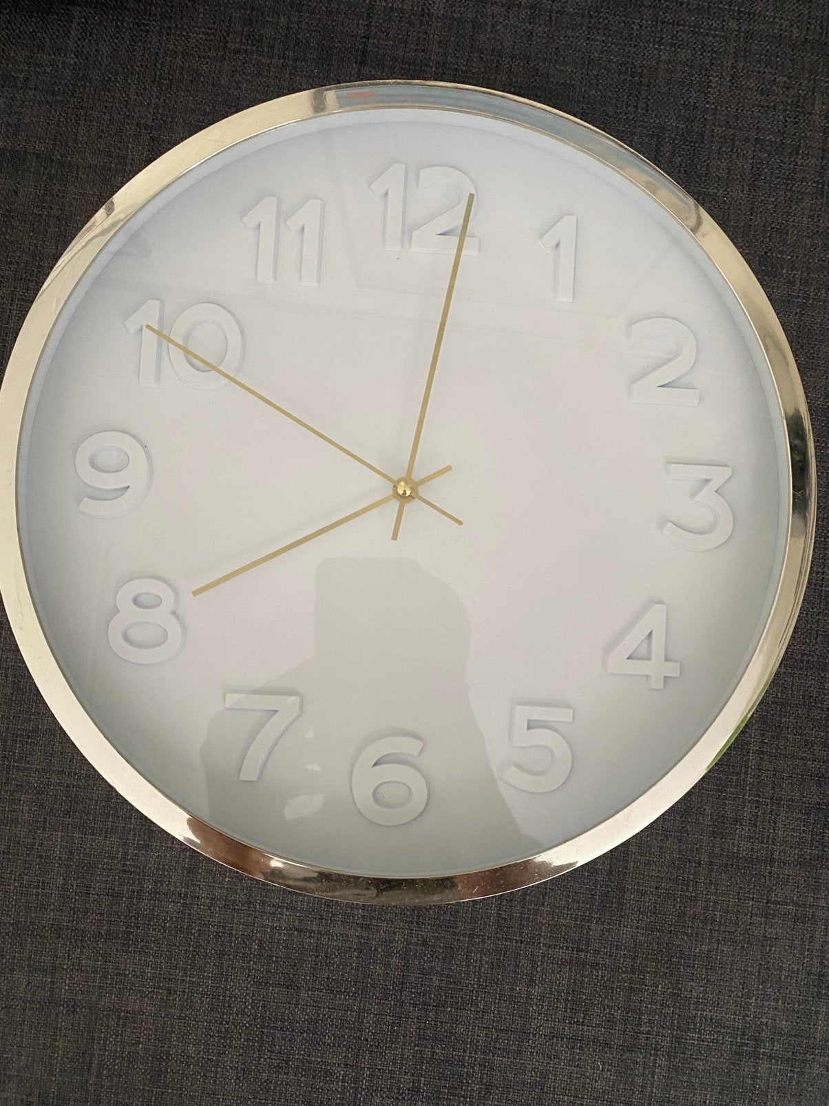 Witte klok, Ophalen of Verzenden, Zo goed als nieuw, Wandklok