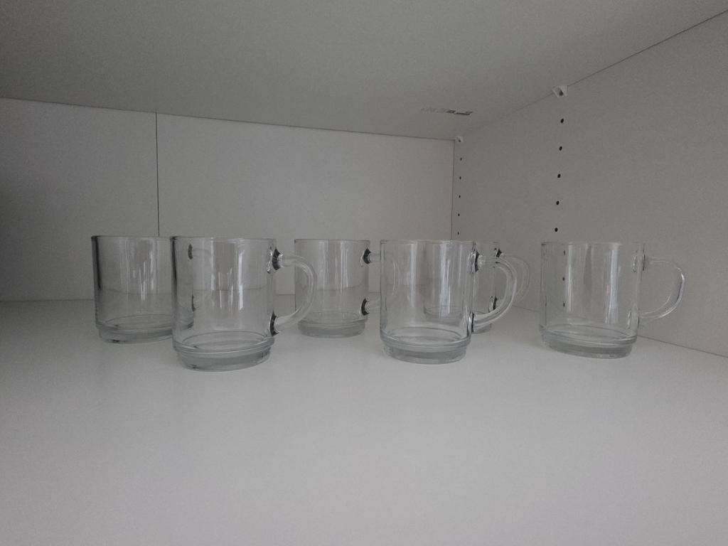 6x Duralex thee bekers glazen theeglas NIEUW, Huis en Inrichting, Keuken | Servies, Ophalen of Verzenden, Nieuw, Glas, Glas of Glazen