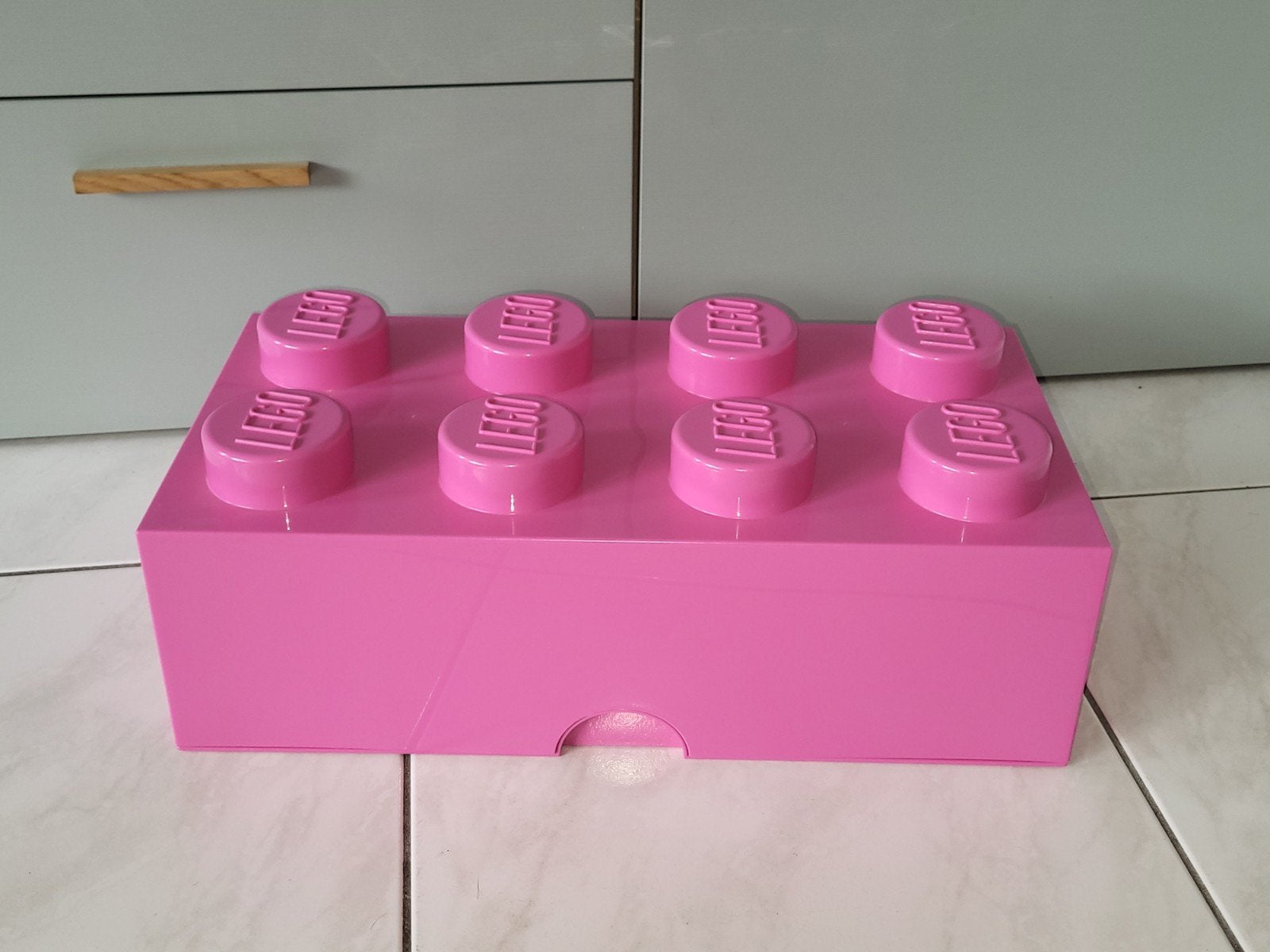 Lego opbergbox brick 8 donker roze, Lego, Lego, Gebruikt, Ophalen of Verzenden