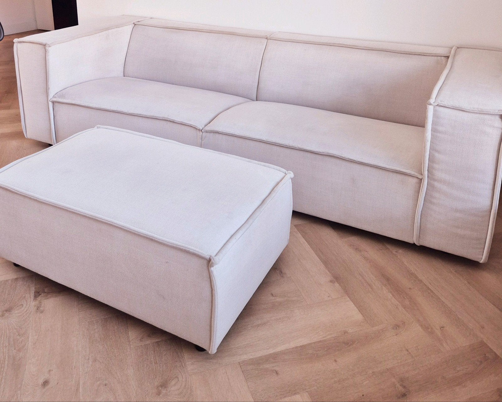 Mooie By Sidde 4 zits knud / sommer bank + hocker bankstel, Ophalen, Gebruikt, Stof