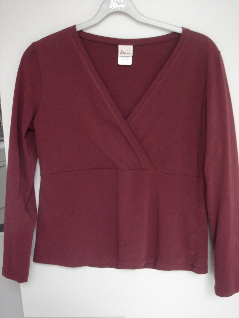 Bordeaux rood t-shirt lange mouw maat L Miss Etam, Kleding | Dames, T-shirts, Maat 42/44 (L), Ophalen of Verzenden, Zo goed als nieuw
