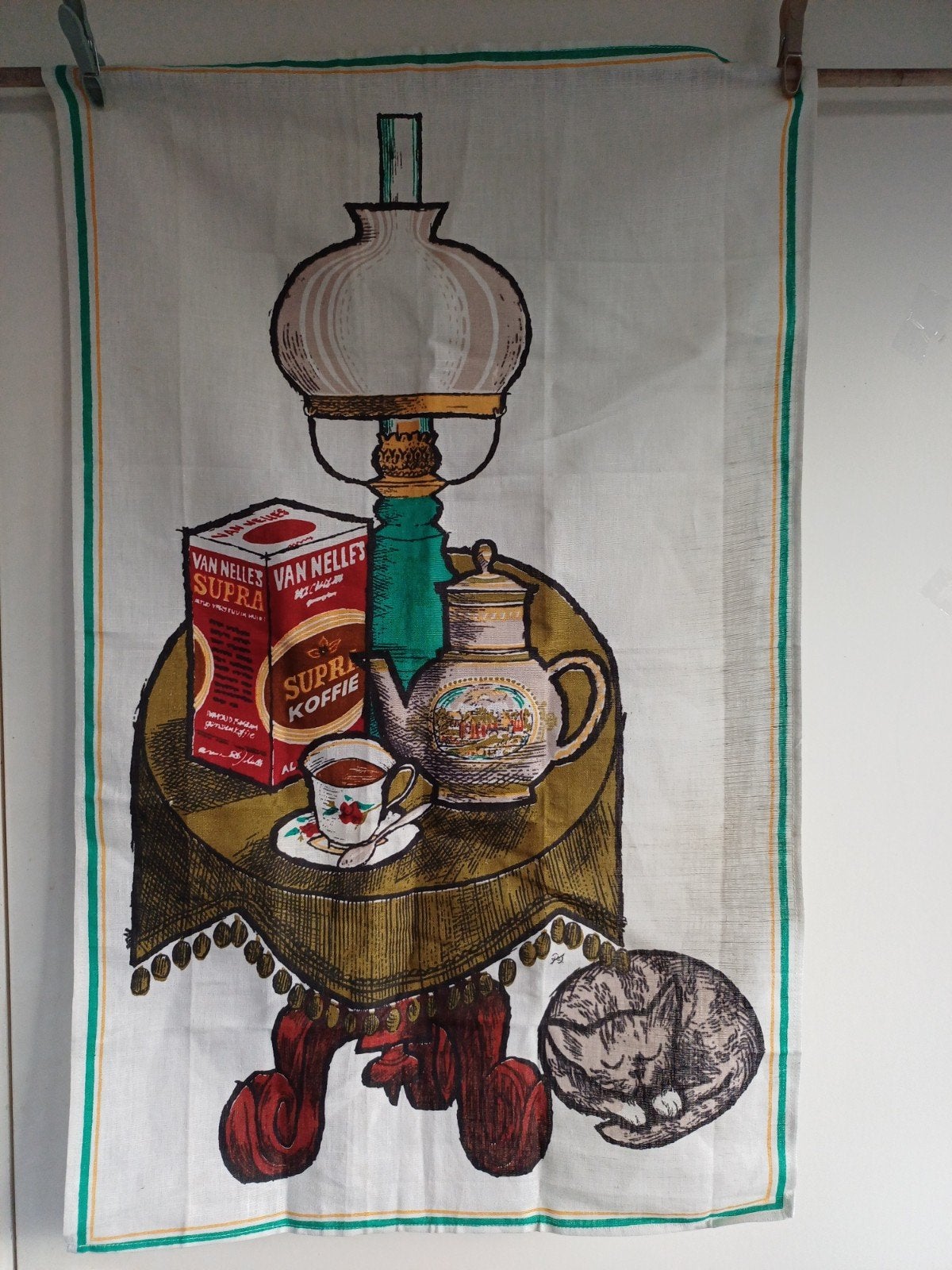 vintage theedoek van nelle koffie, Ophalen of Verzenden, Nieuw, Theedoek of Handdoek