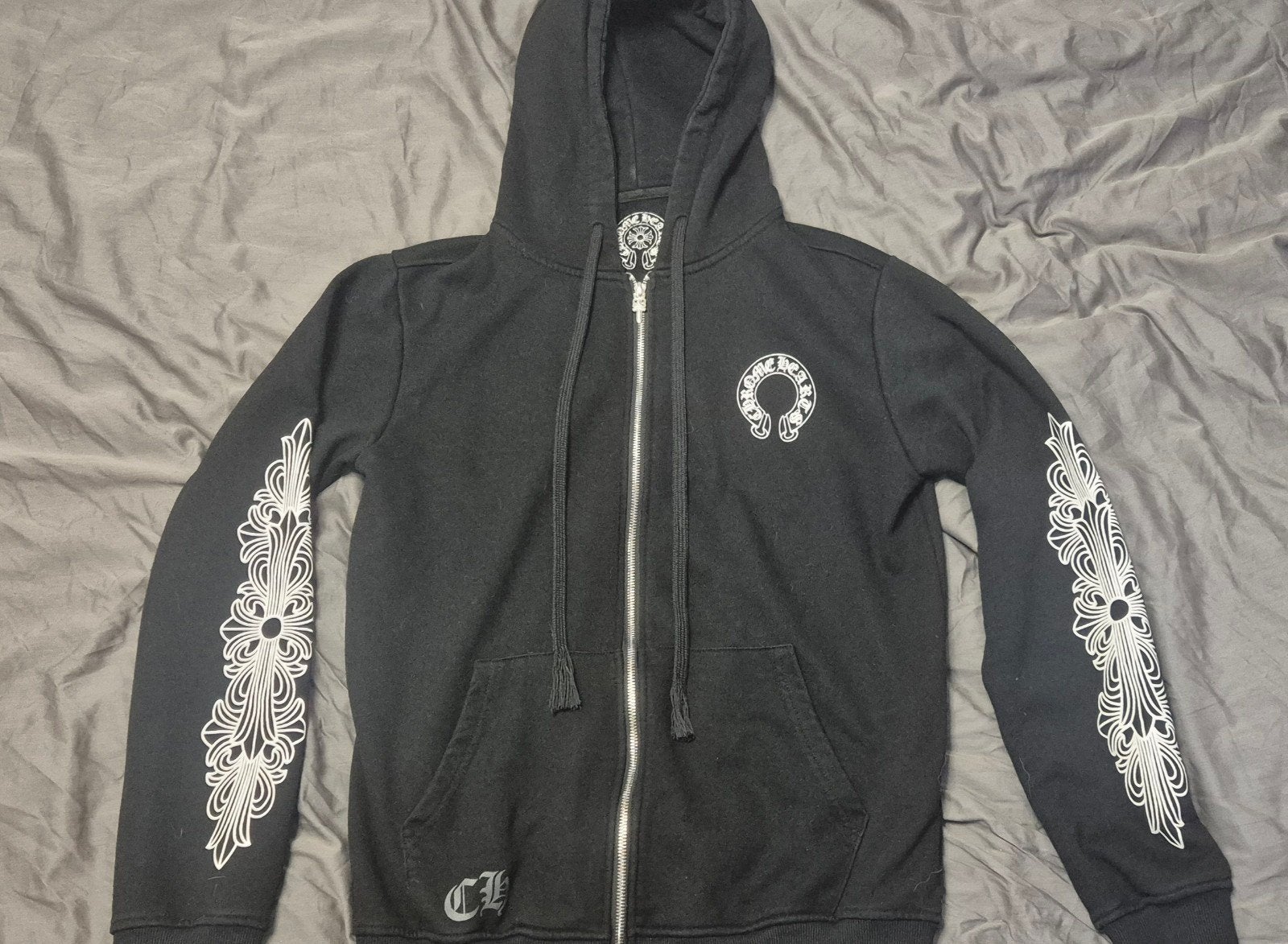 Chrome Hearts Hoodie Zwart Maat L, Ophalen of Verzenden, Gedragen, Chrome Hearts