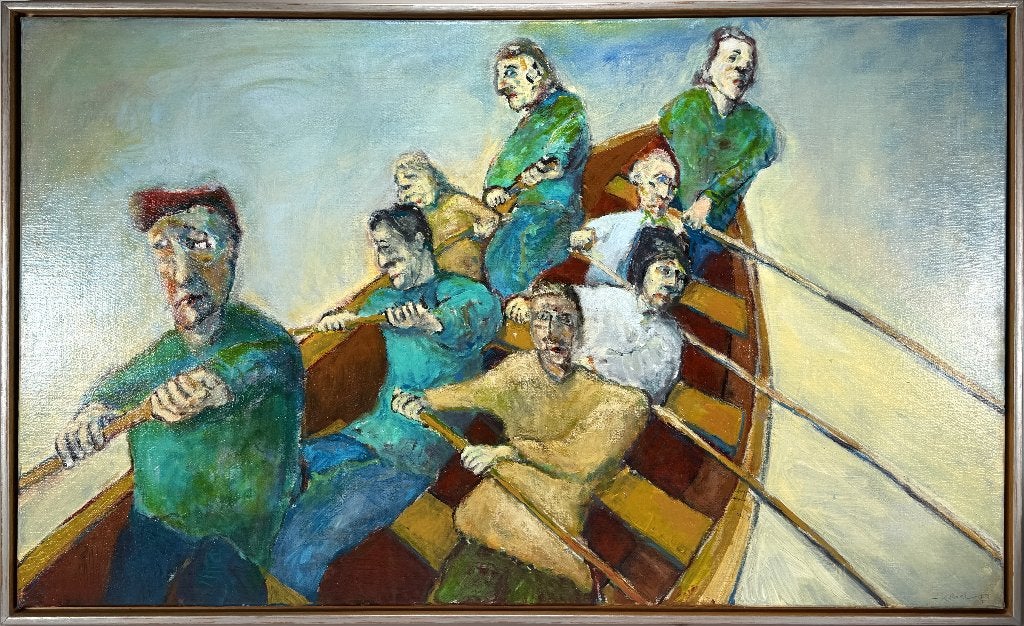 1357. Olieverfschilderij, Henk Krist - "De Wedstrijden", Ophalen