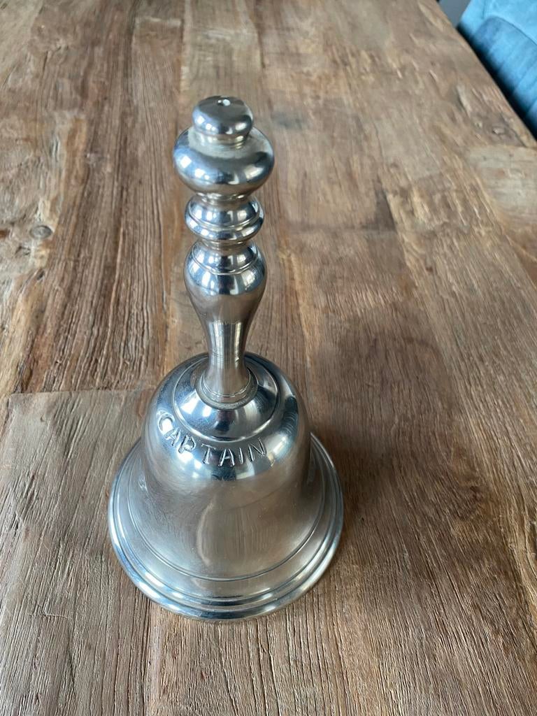 Captains bel tafelbel 25cm hoog, 14cm doorsnede., Ophalen of Verzenden