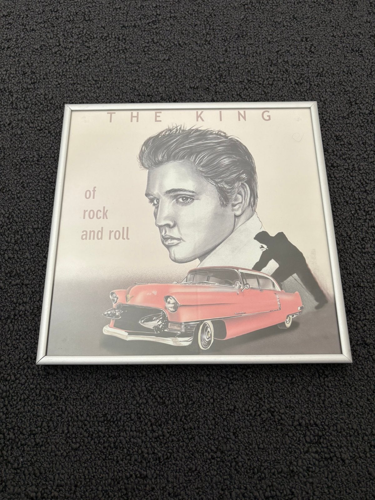Elvis Presley The King of Rock and Roll ingelijste kunstdruk, Ophalen of Verzenden