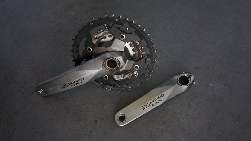 Shimano Deore LX Crankstel, Ophalen of Verzenden, Gebruikt, Crankstel of Pedalen, Shimano Deore LX