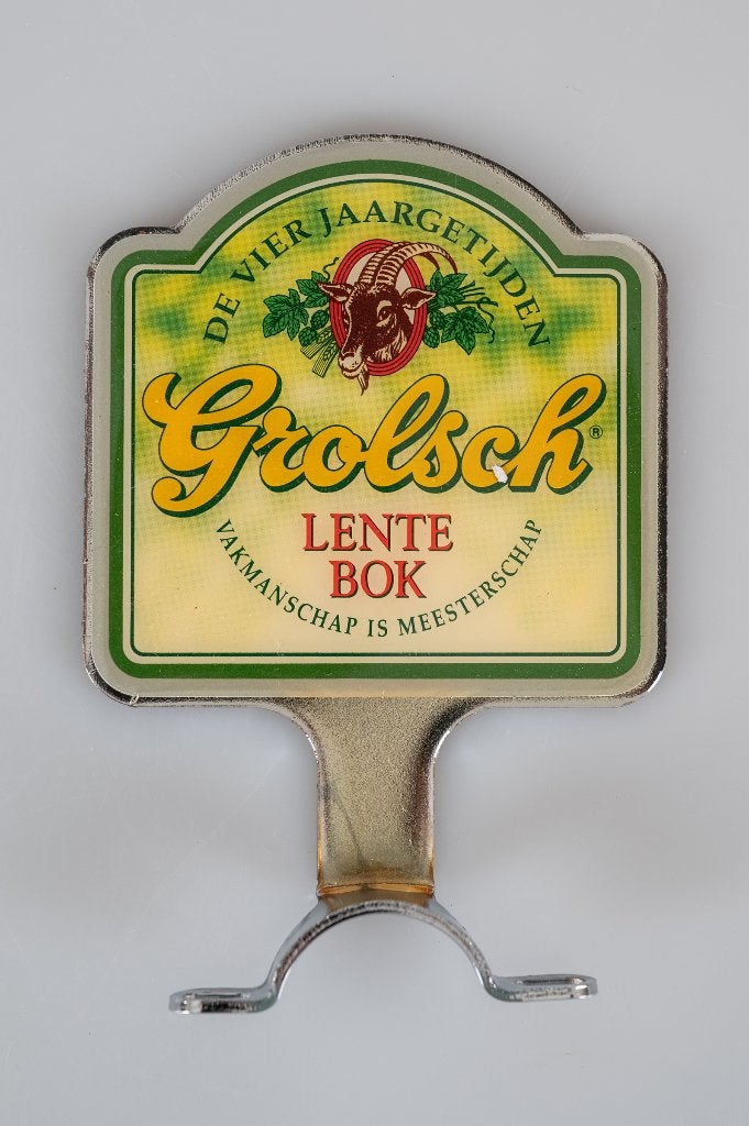 Grolsch Tapruiter Lente Bok, Ophalen of Verzenden, Zo goed als nieuw, Reclamebord, Plaat of Schild, Grolsch