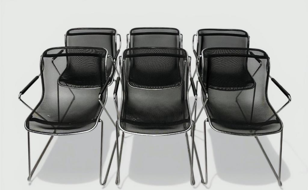 Set van 6 Castelli Penelope Stoelen - Design Charles Pollock, Ophalen of Verzenden