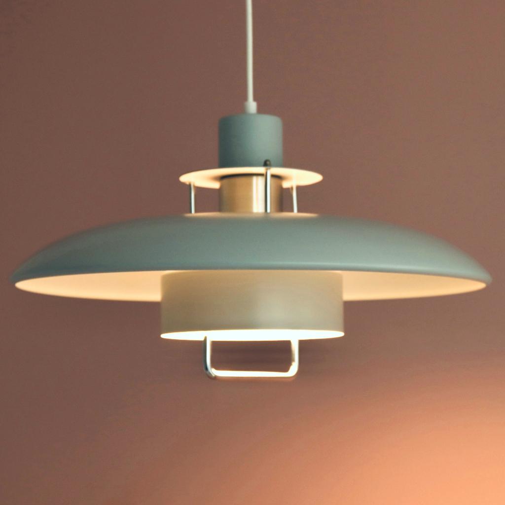 Deens vintage design LAMP grijs Lyskaer Belysning Scandi MCM, Ophalen of Verzenden, Gebruikt, Metaal, Vintage Mid Century Scandinavisch deens design Japandi Nordic