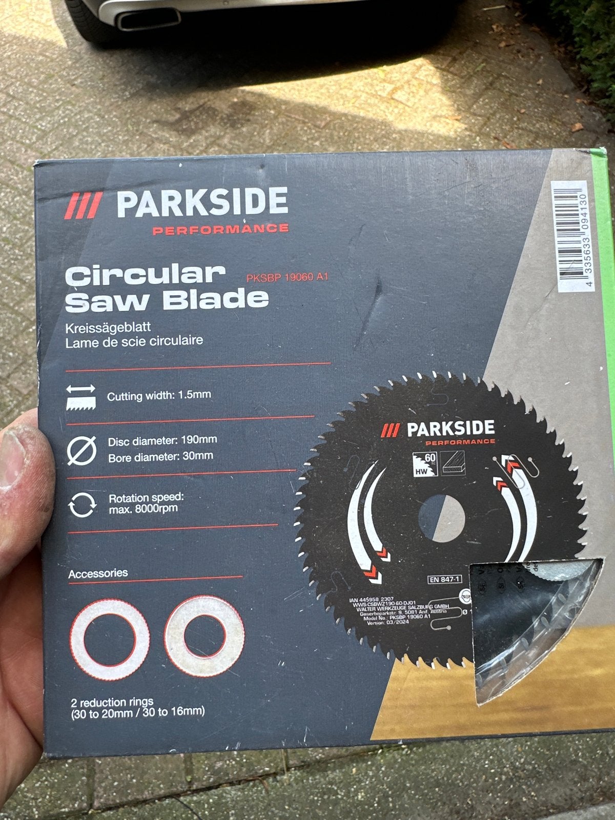 Parkside Cirkelzaagblad 190mm - Nieuw in verpakking, Ophalen of Verzenden, Nieuw, Cirkelzaag