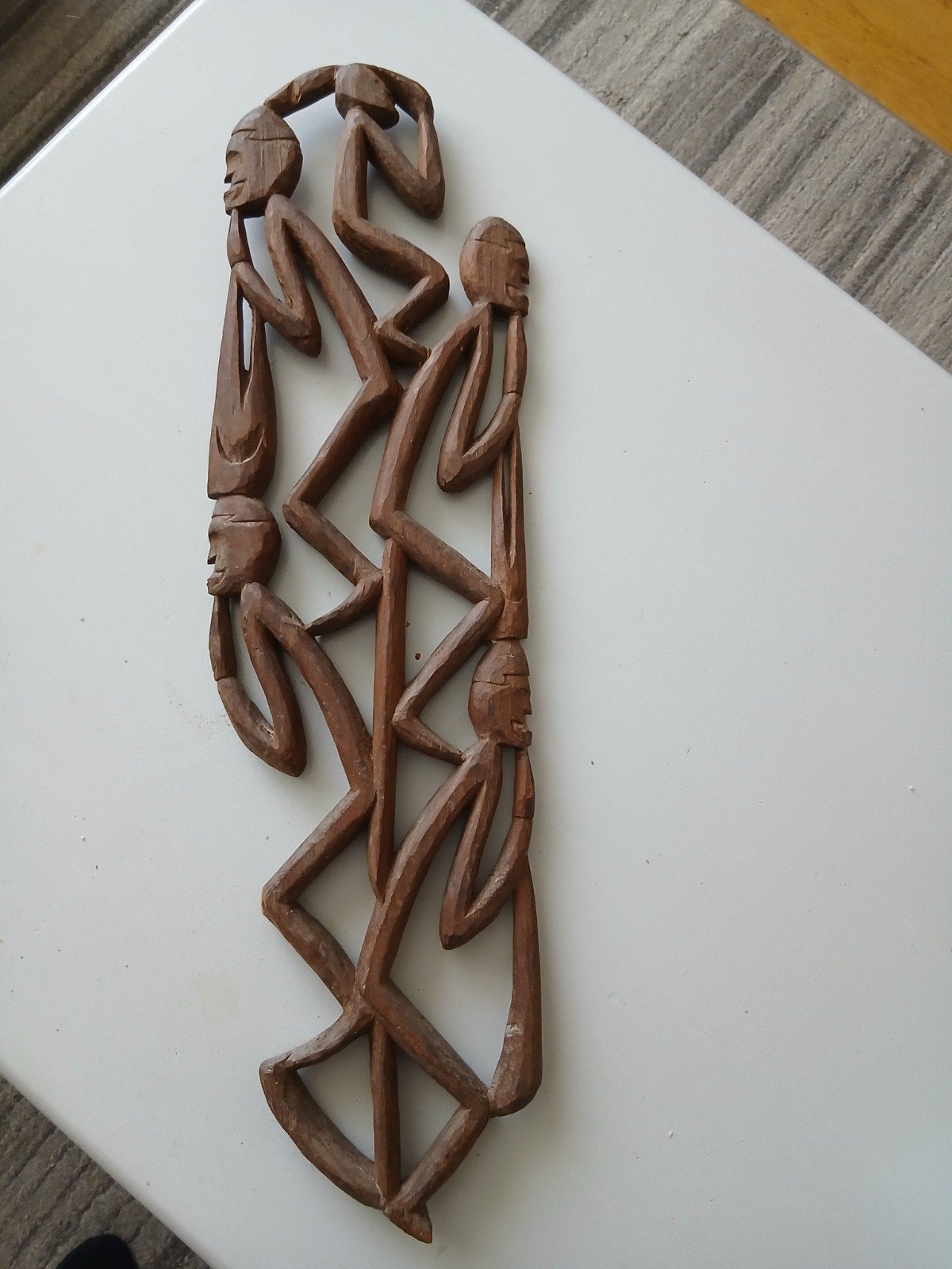 Asmat Nieuw Guinea houten paneel muur beeld, Antiek en Kunst, Ophalen of Verzenden