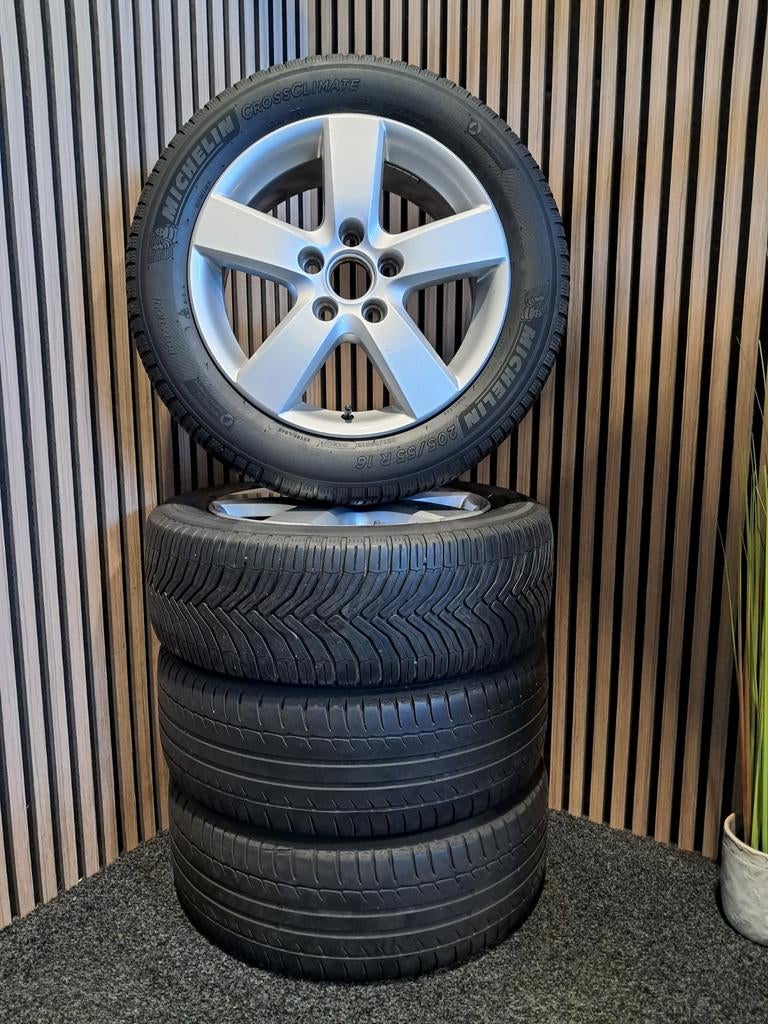 16 inch 5x112 Volkswagen velgenset, Ophalen, Gebruikt, 16 inch, .