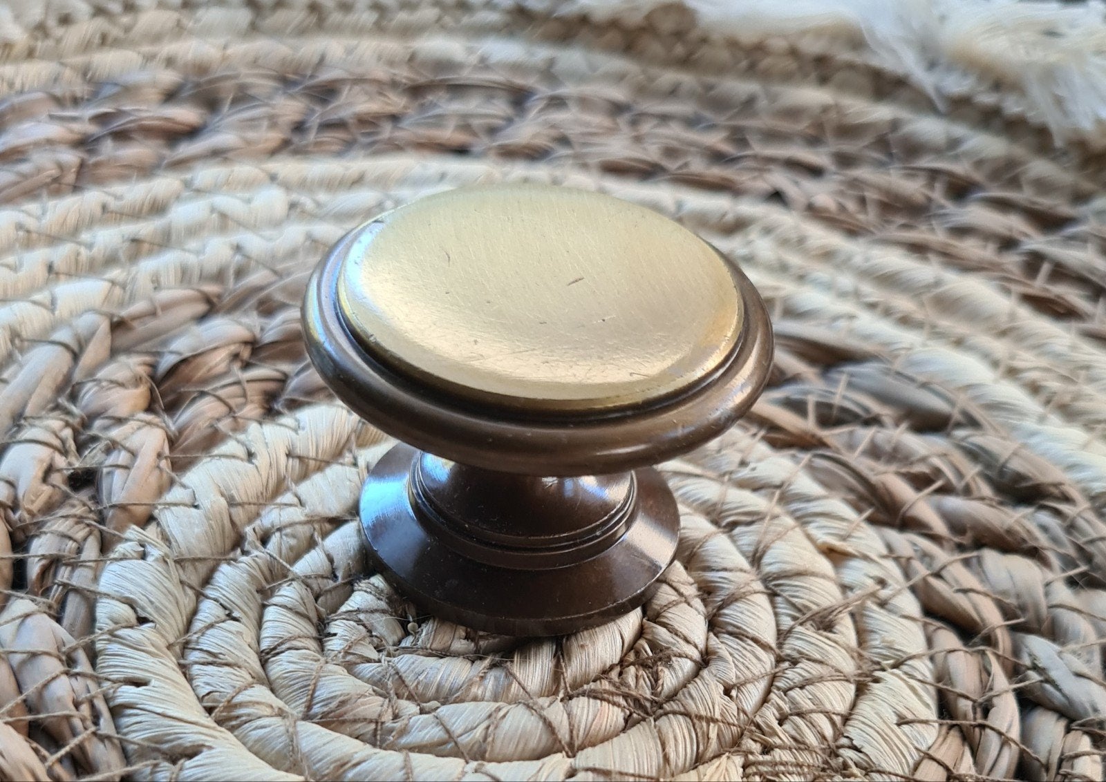Vintage Messing Deurknop / Meubelknop - Klassiek Design, Ophalen of Verzenden, Zo goed als nieuw