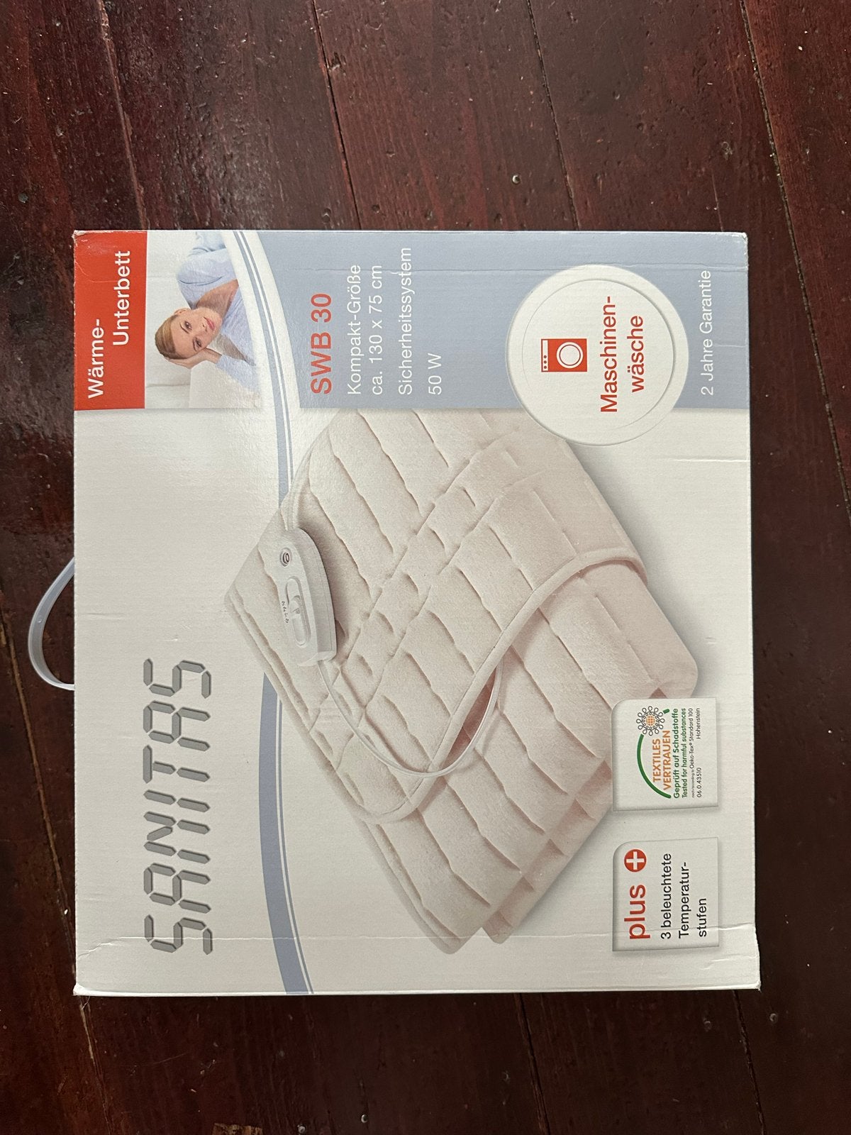Sanitas SWB 30 Warmte-onderdeken / heating blanket, Ophalen, Eenpersoons, Beige, Deken of Dekbed