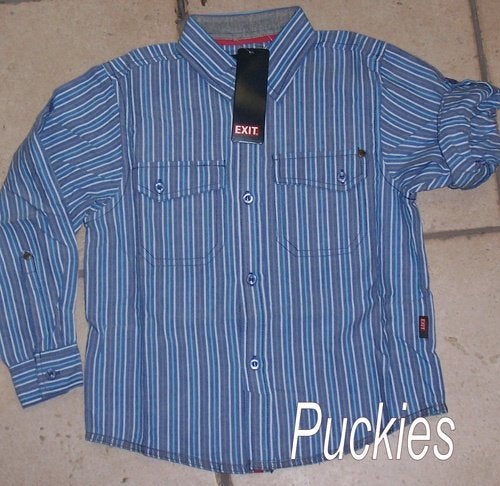 Maat 104 Blauw Exit overhemd NIEUW (7487), Overhemd of Blouse, Nieuw, Ophalen of Verzenden, Jongen