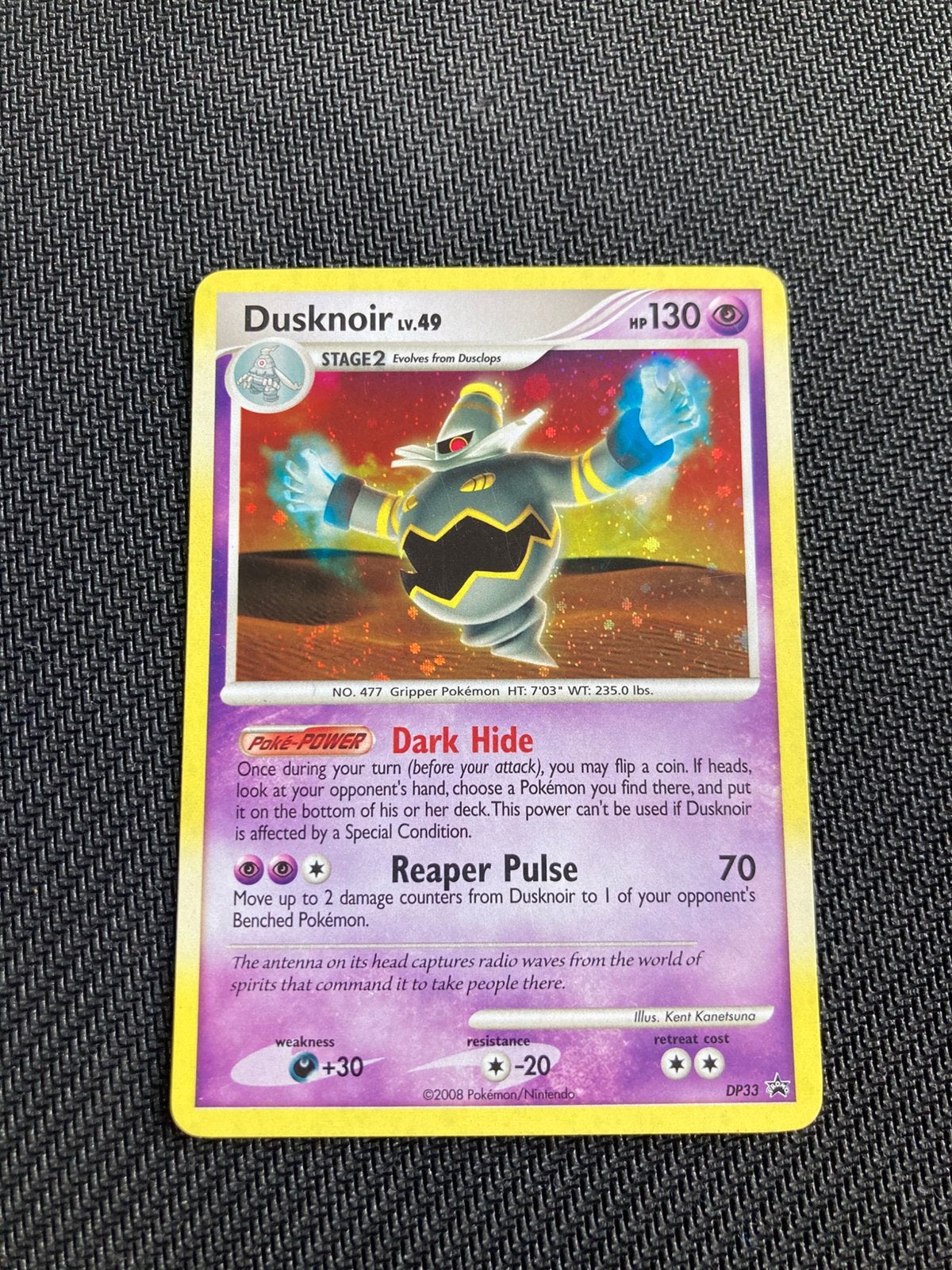 Pokemon kaart Dusknoir Holo, Ophalen of Verzenden, Zo goed als nieuw
