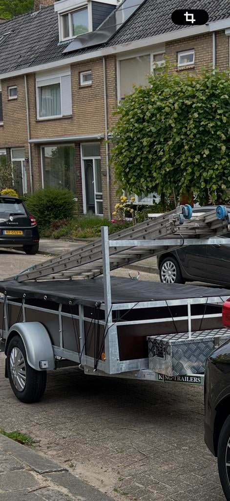 Enkelasser aanhanger - Zo goed als nieuw met disselbak, Auto diversen, Aanhangers en Bagagewagens, Ophalen of Verzenden, Zo goed als nieuw