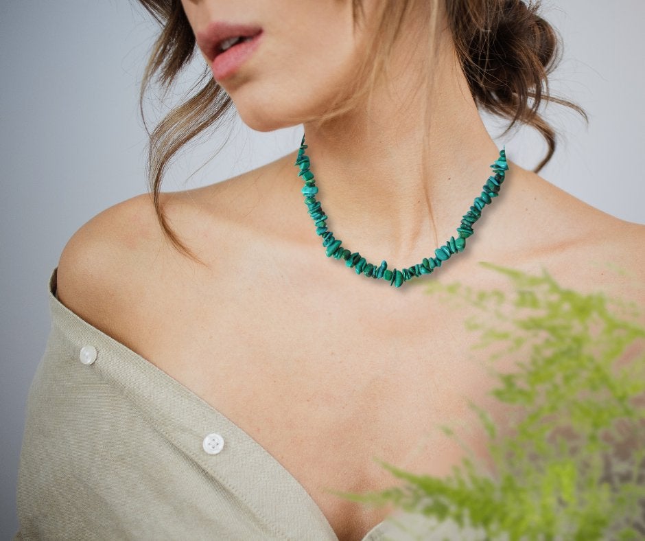 NAVAJO turquoise nugget ketting!, Zo goed als nieuw, Met edelsteen, Verzenden, Blauw