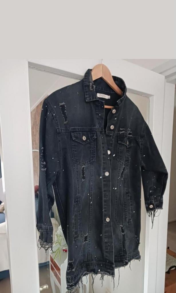 Spijkerjas, Ophalen of Verzenden, Zo goed als nieuw, Maat 36 (S), Zwart