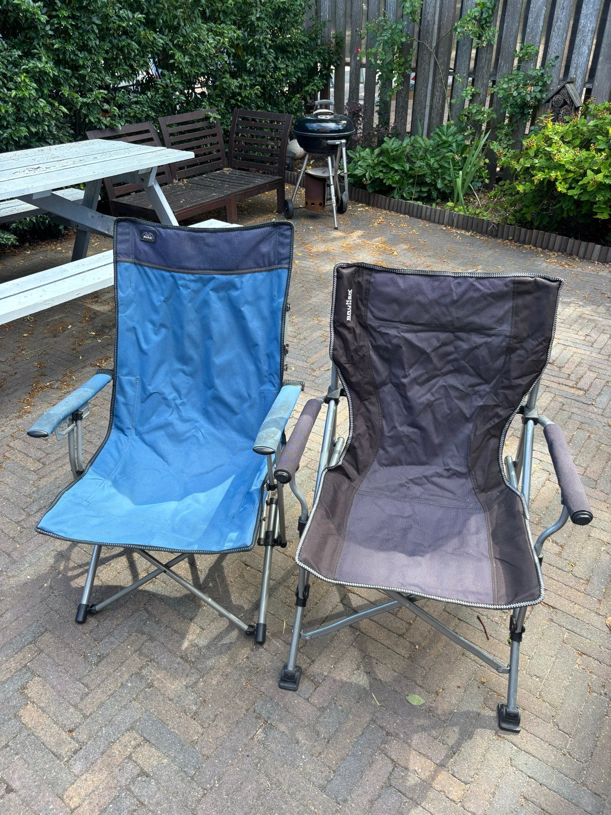 2 opvouwbare campingstoelen - Brunner Raptor & Mac Sports, Ophalen, Gebruikt