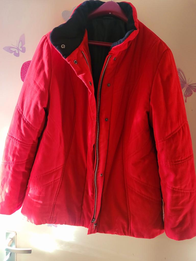 Rode winterjas Concept UK - Maat 40, Maat 38/40 (M), Ophalen of Verzenden, Zo goed als nieuw, Rood