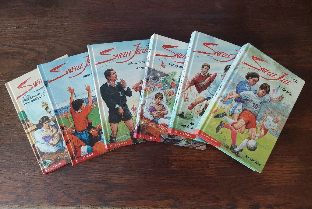 Snelle Jelle ( set van 6 boeken ) Ad van Gils, Gelezen, Ophalen of Verzenden, Balsport, Ad van Gils