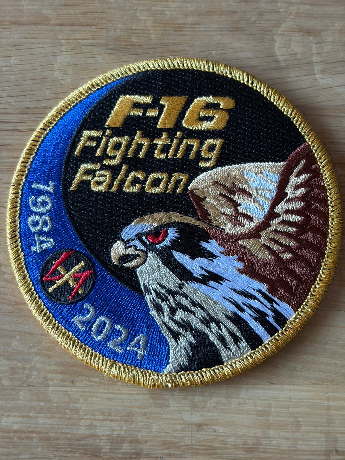 312 squadron f16 Swirl, Ophalen of Verzenden, Zo goed als nieuw, Patch, Badge of Embleem