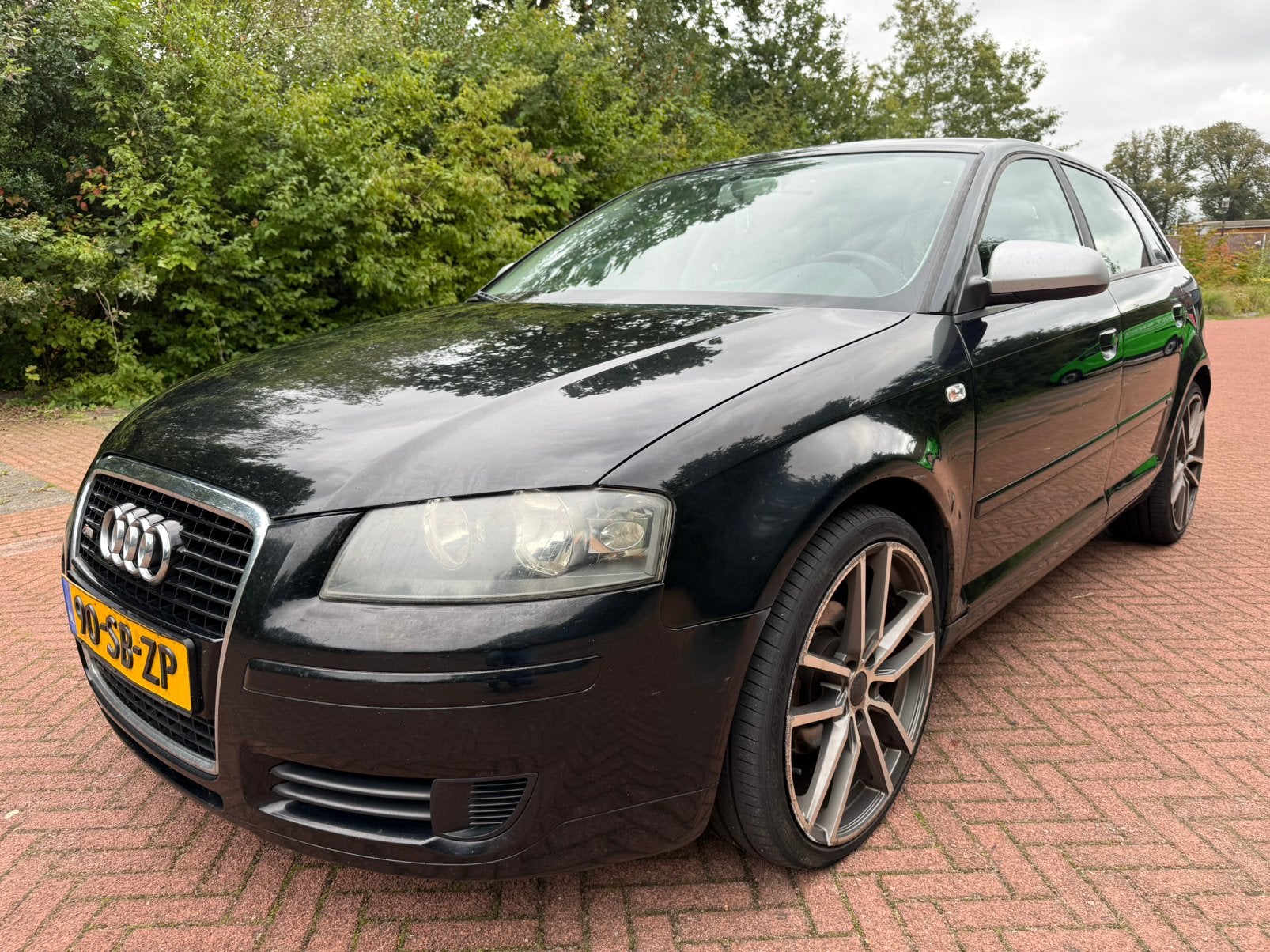 Audi A3 1.6 Sportback 2005 Zwart handel loop of sloop, Voorwielaandrijving, Zwart, 4 cilinders, Zwart