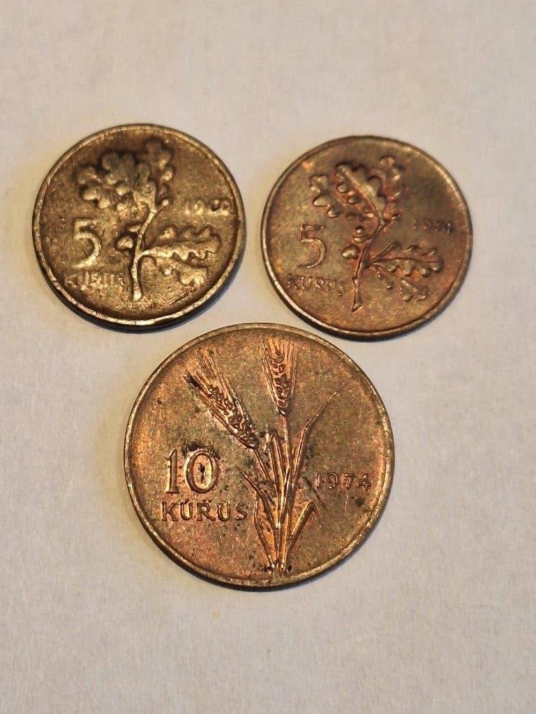 14 munten Turkije 1960-2005, Ophalen of Verzenden, Midden-Oosten, Losse munt