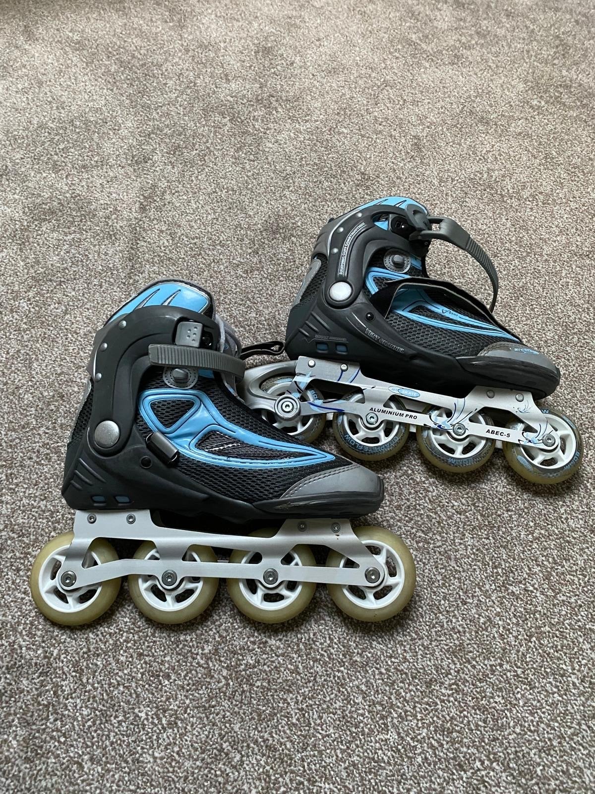 Inline skates met bescherming - Maat 41, Zo goed als nieuw, Inline skates 4 wielen, Dames, Ophalen