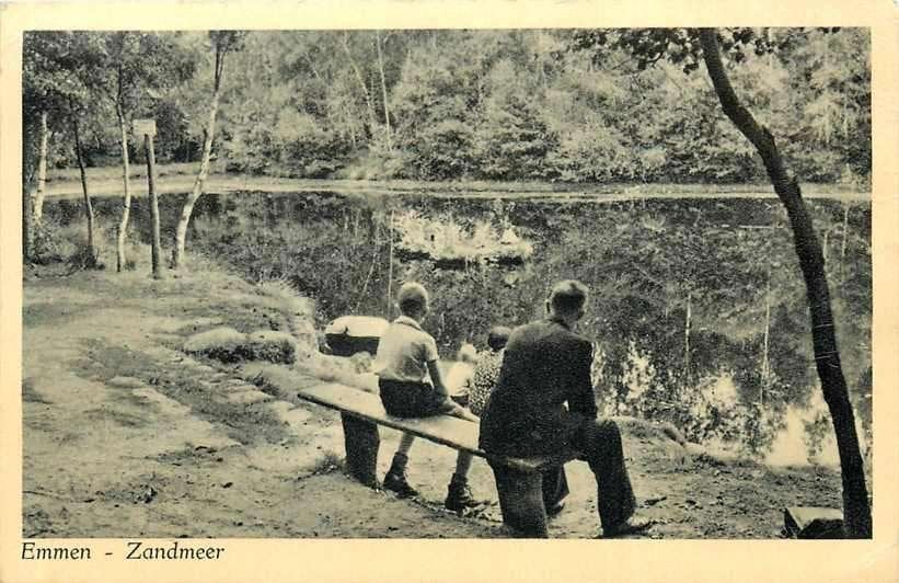 377-595-033 Emmen Zandmeer, Verzamelen, Ansichtkaarten | Nederland, Verzenden, Voor 1920, Drenthe