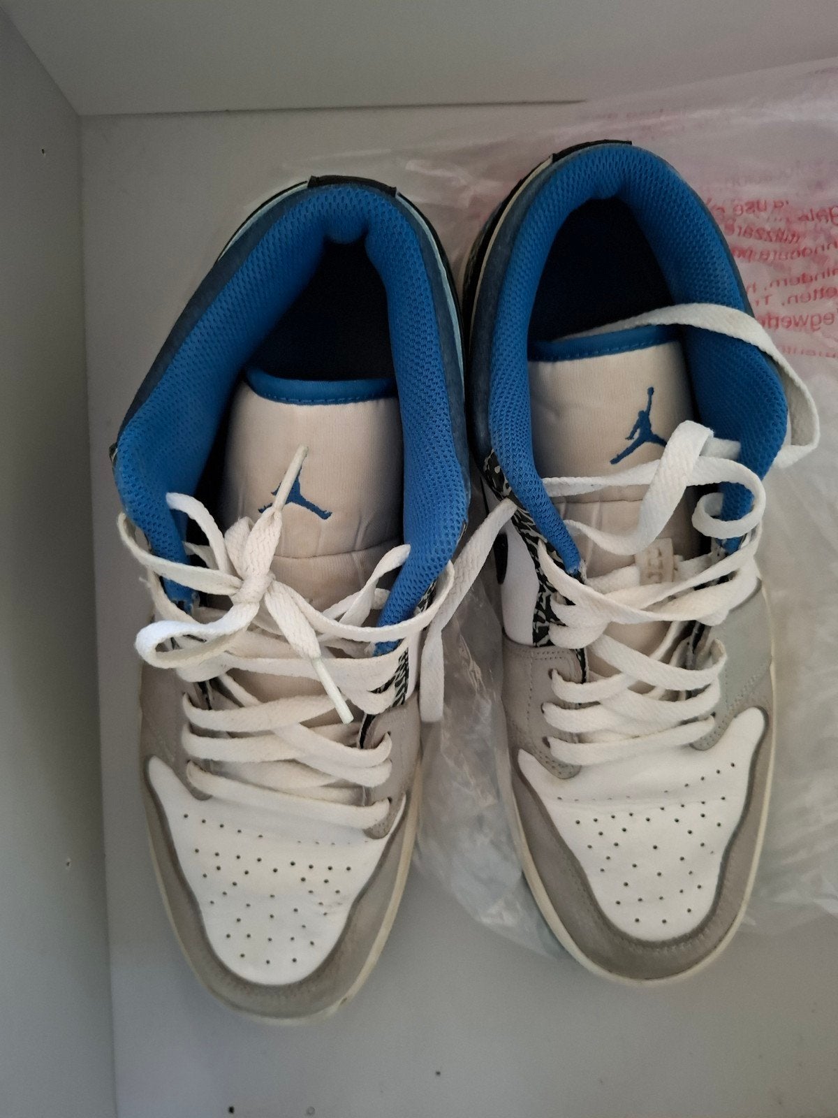 Nike Air Jordan 1 Low SE True Blue Cement m.44,5, Ophalen of Verzenden, Nike Jordan, Blauw, Sneakers of Gympen