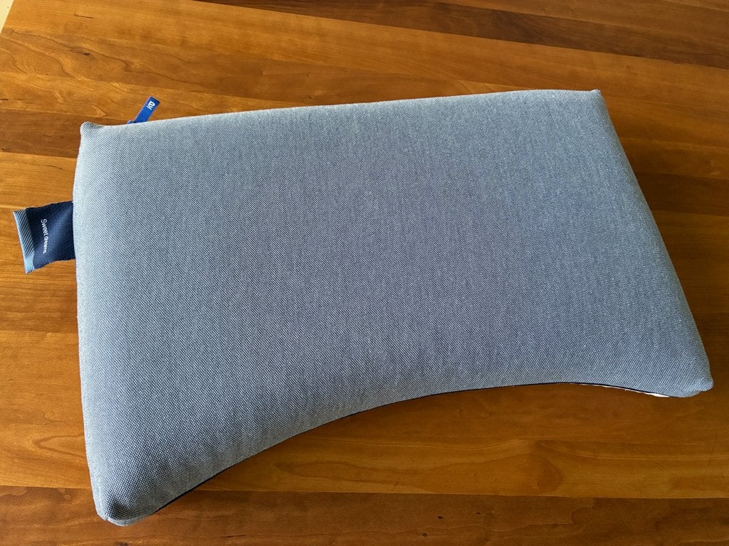 Auping Cloud 10 cm kussen latex als nieuw, Eenpersoons, Wit, Ophalen of Verzenden, Zo goed als nieuw