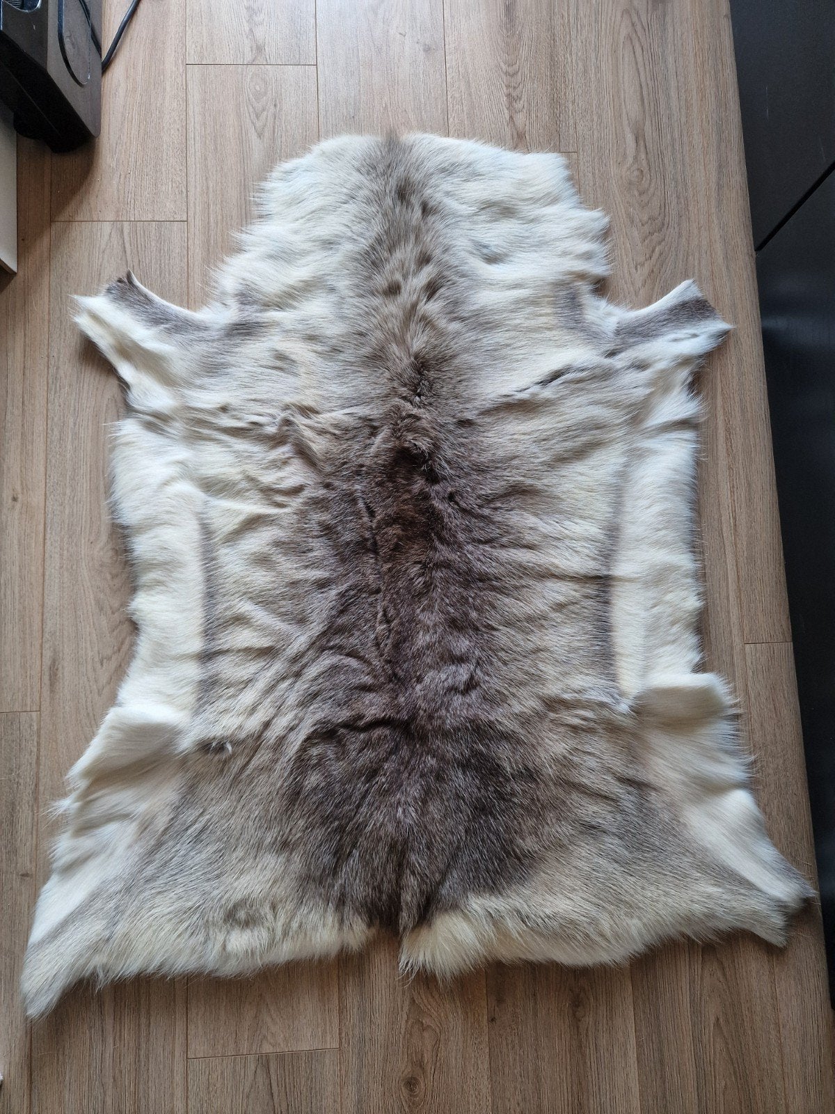Rendiervel - Natuurlijke decoratie, Ophalen, Gebruikt, 100 tot 150 cm, Grijs
