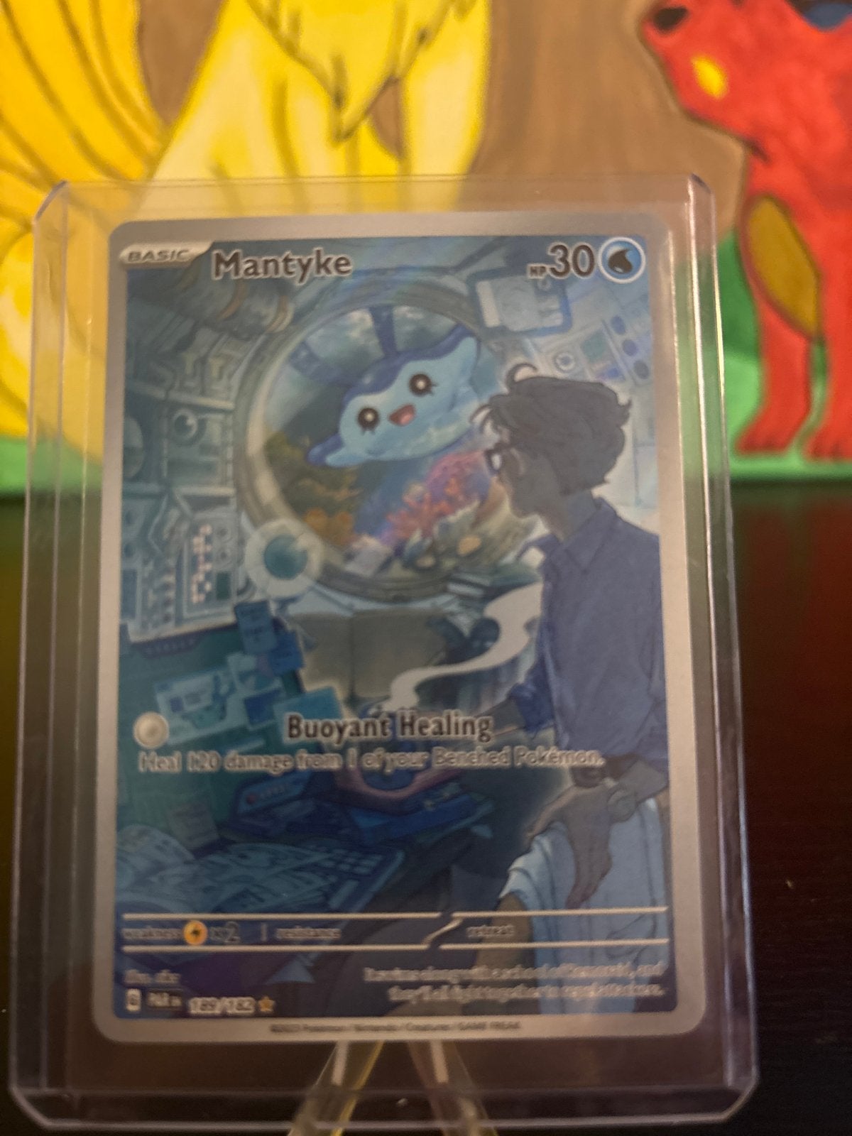 Paradox Rift - Mantyke 129/182 - Pokémon Kaart, Ophalen of Verzenden, Zo goed als nieuw, Losse kaart