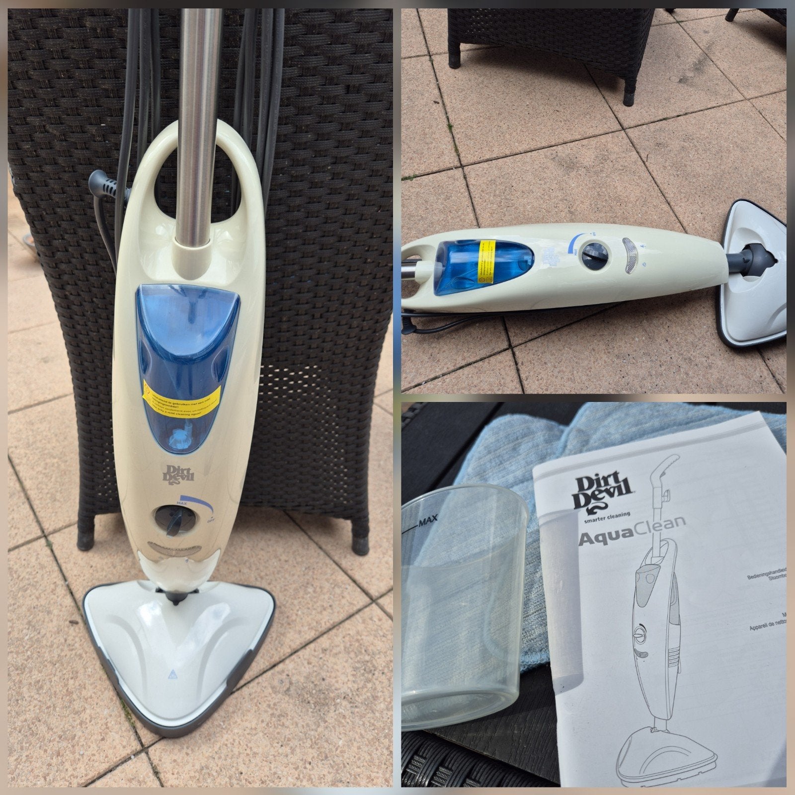 Dirt Devil AquaClean Stoomreiniger - Zo goed als nieuw, Ophalen, Overige merken, Geschikt voor harde vloeren, Stoomreiniger