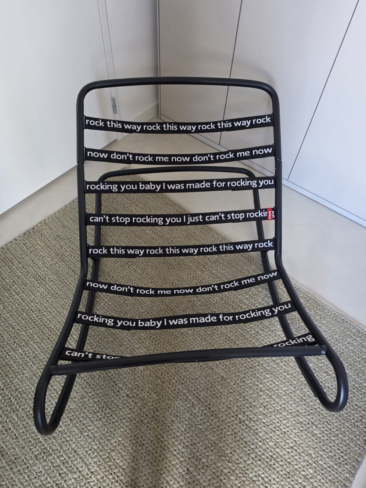 Fatboy rocking chair, Ophalen, Zwart, Stof, Eén