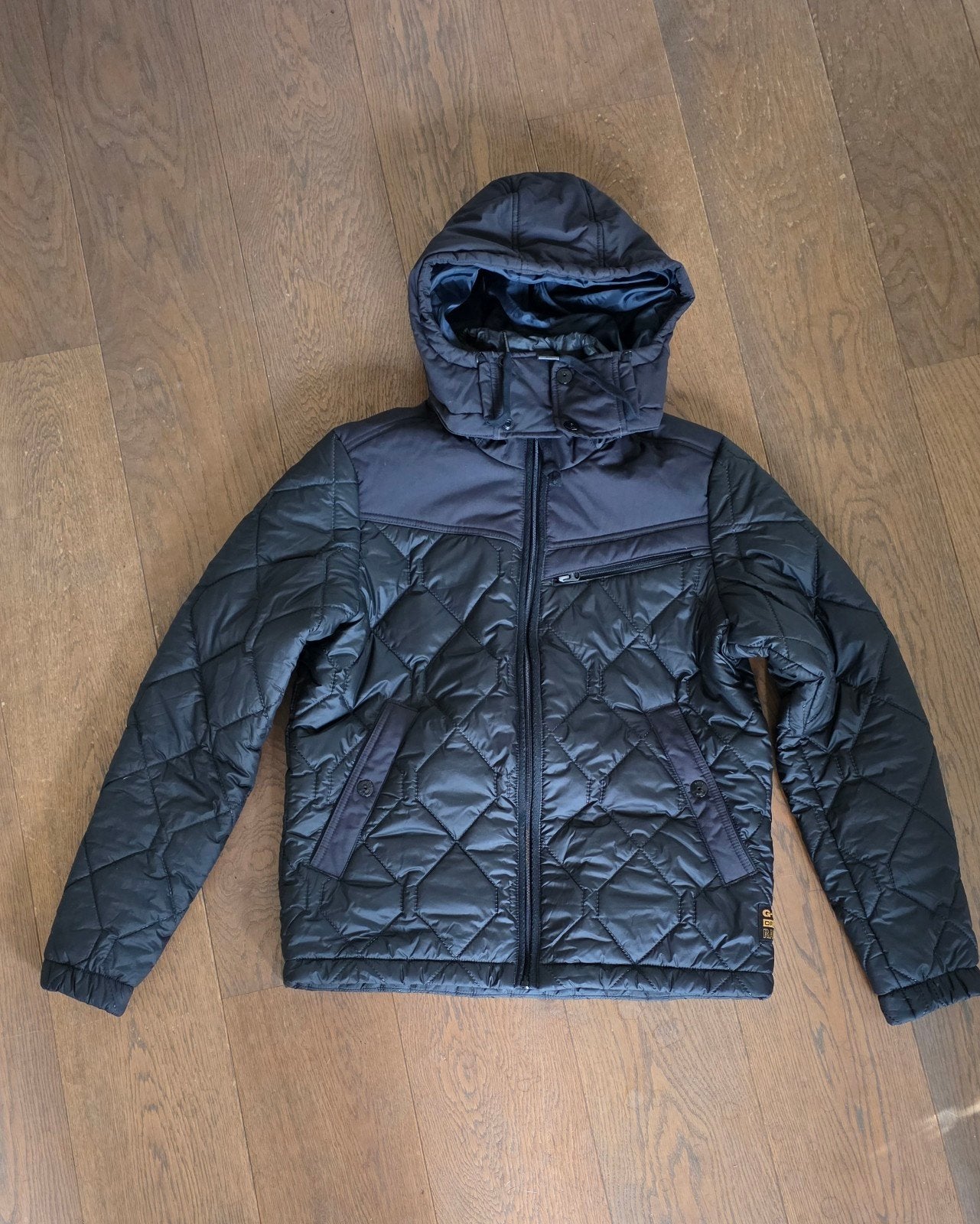 G-Star RAW Attacc Heatseal Quilted Hooded Jacket M, Maat 48/50 (M), Zwart, Ophalen of Verzenden, Zo goed als nieuw