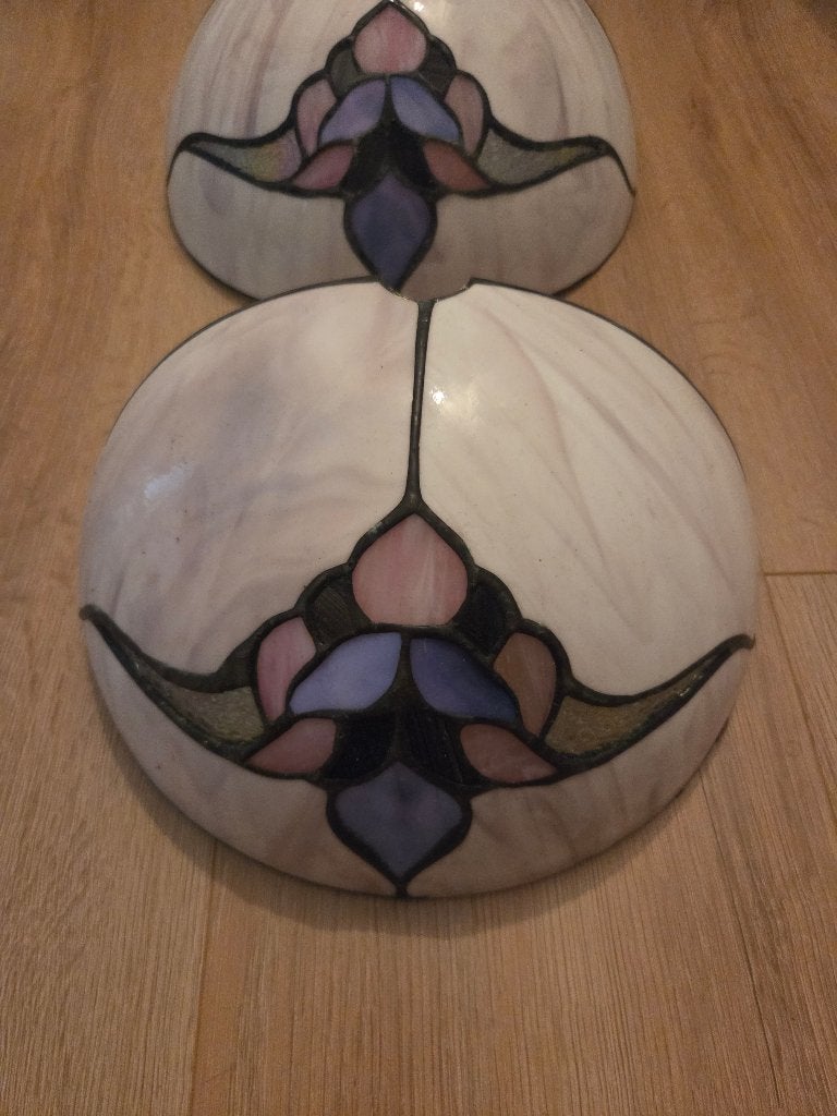 twee glazen Tiffany-stijl lampenkappen, Ophalen of Verzenden