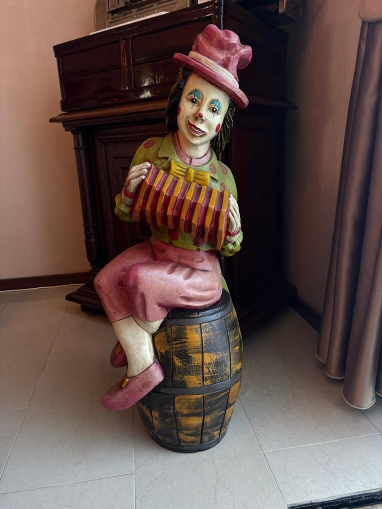 Decoratieve Clown met Accordeon Beeld, Verzamelen, Ophalen of Verzenden, Zo goed als nieuw