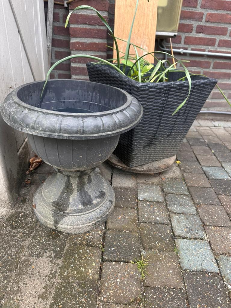 Kunststof bloembakken gratis, Tuin en Terras, Ophalen, Rond, Kunststof