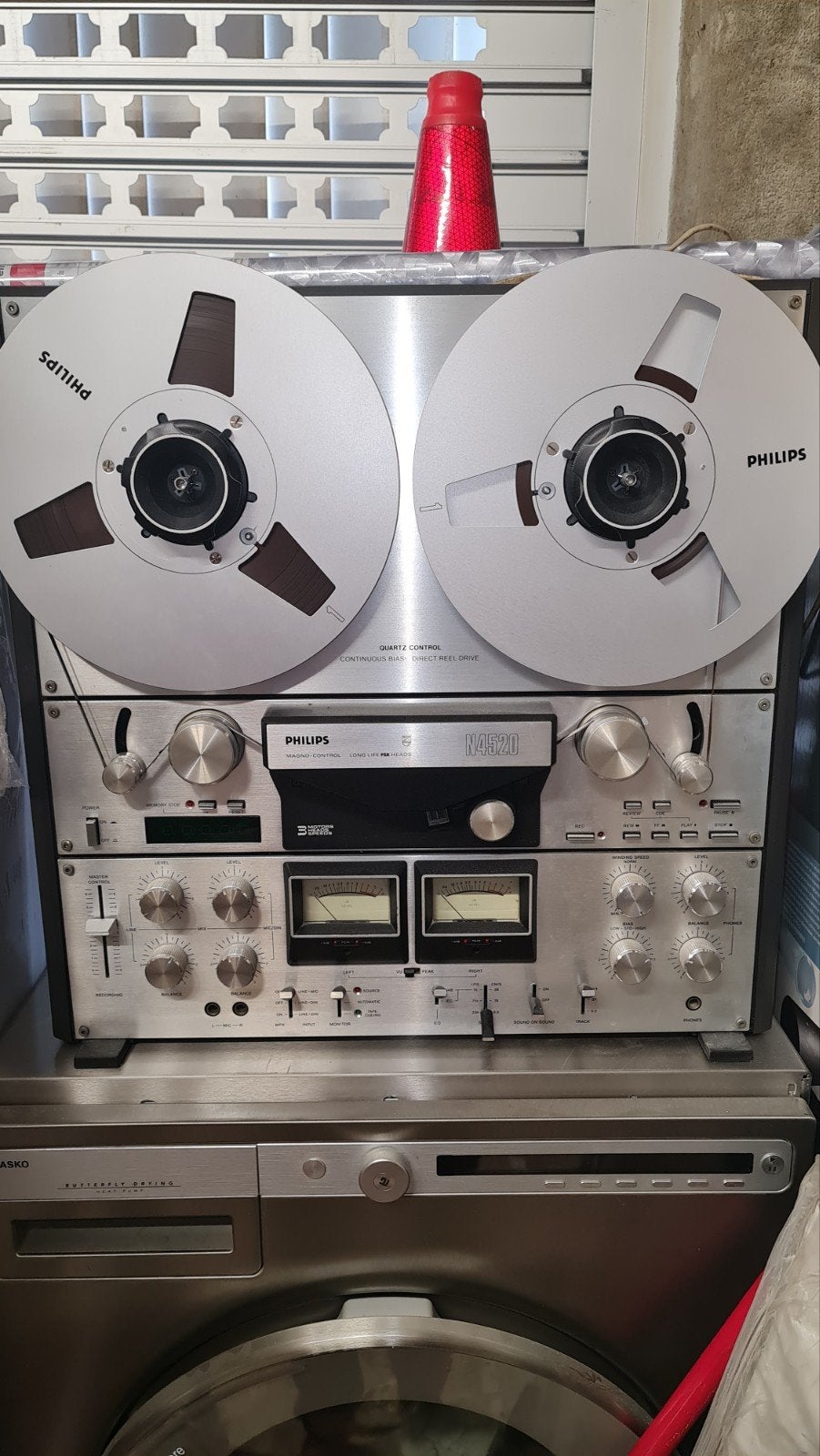 Philips N4520 bandrecorder met reserveonderdelen, Audio, Tv en Foto, Ophalen, Bandrecorder, Met banden