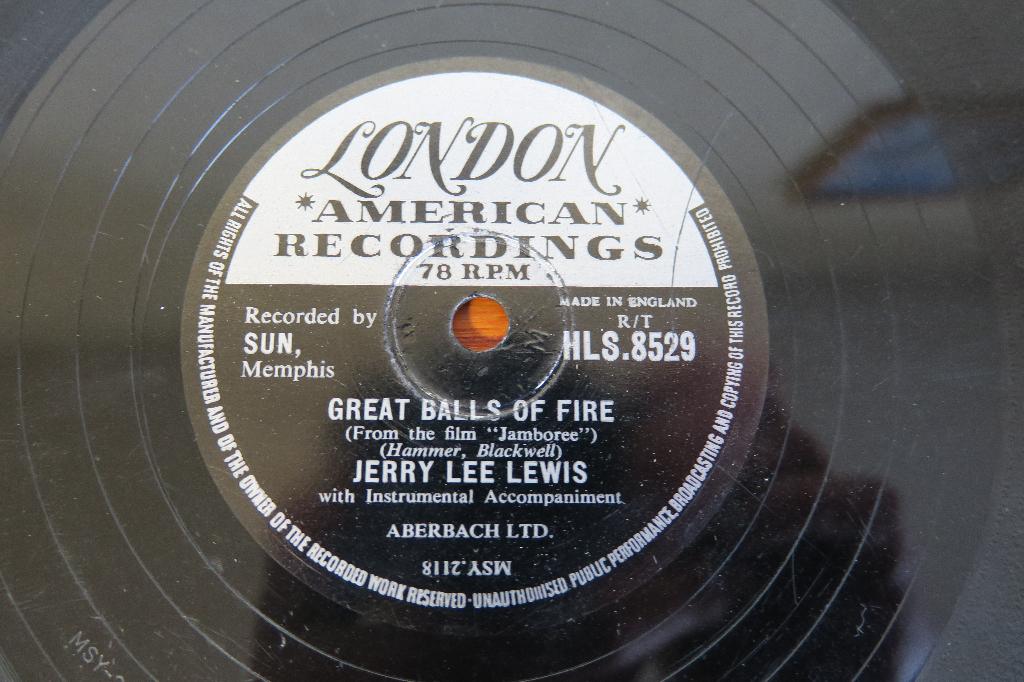 Jerry Lee Lewis Great balls of fire 78rpm 78 toeren, Cd's en Dvd's, Vinyl | Rock, Ophalen of Verzenden, Gebruikt, 10 inch