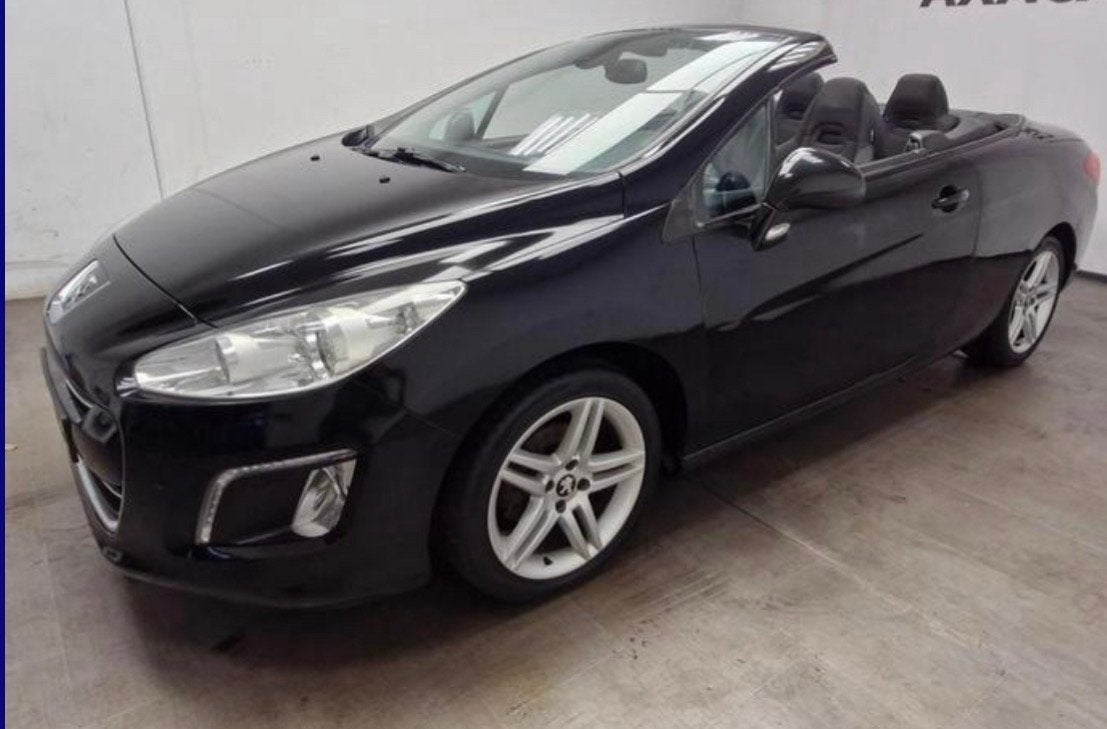 Peugeot 308 1.6 VTI CC 2011 Zwart, Auto's, Voorwielaandrijving, 4 cilinders, Cabriolet, 4 stoelen