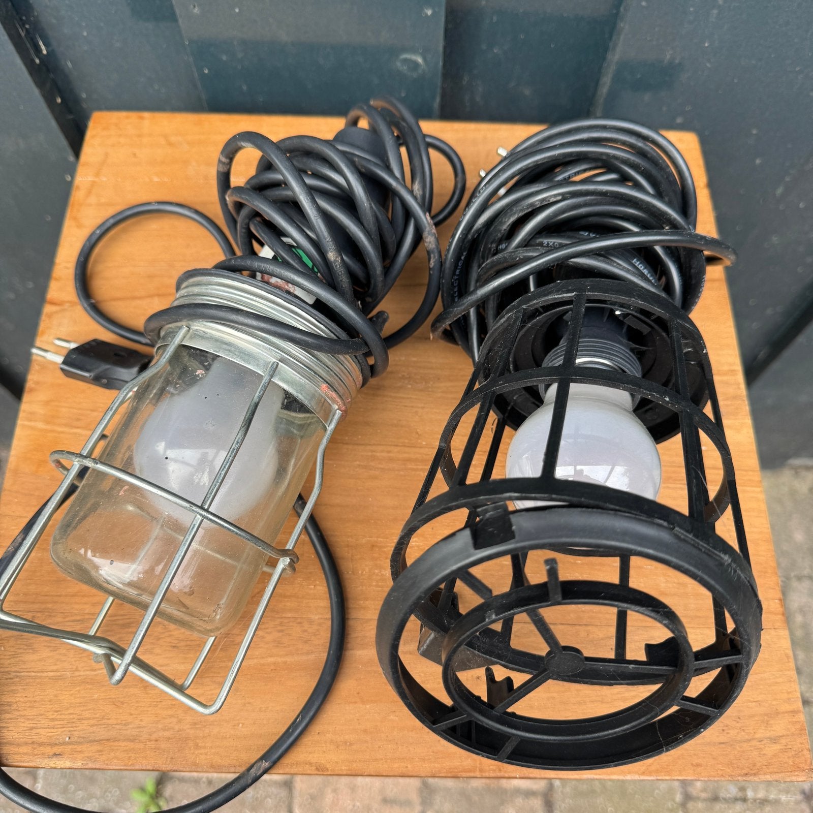 2 bouwlampen, Ophalen, Zo goed als nieuw, Minder dan 50 watt