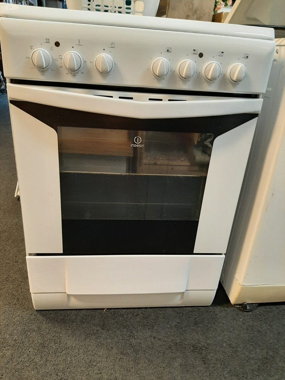 keramische kookplaat met oven indesit, Ophalen, Gebruikt, Keramisch, Onbekend
